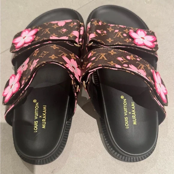 Women murakami floral summer slides sandals - Picture 2 of 4